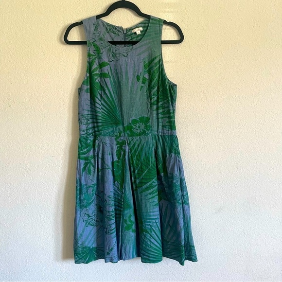 Gap woman's tropical summer midi dress size 6 small vacation resort fit flared - Picture 1 of 10